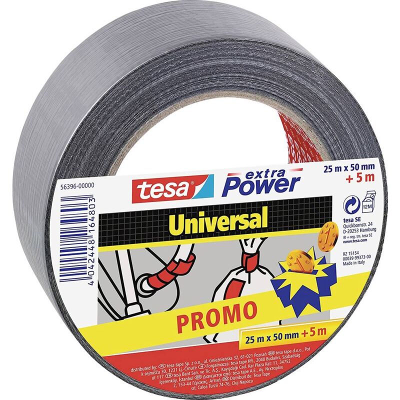 foto del prodotto universal 56396 00000 00 nastro in tessuto argento l x l 30 m x 50 mm 1 pz. tesa