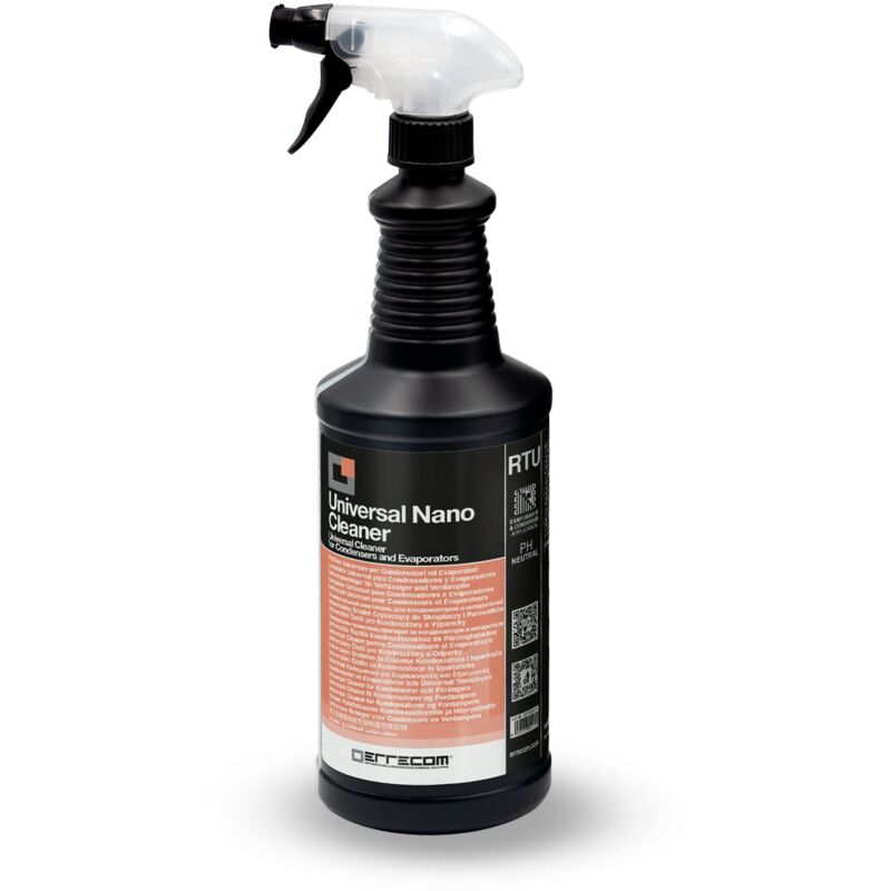 foto del prodotto universal nano cleaner, pulitore universale alcalino per climatizzatori, flacone con trigger da 1 l - errecom