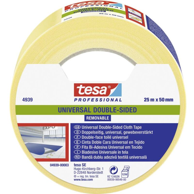 foto del prodotto universal removable 04939 00003 11 nastro per posa pavimentazioni e tappeti professional bianco l x l 25 m tesa