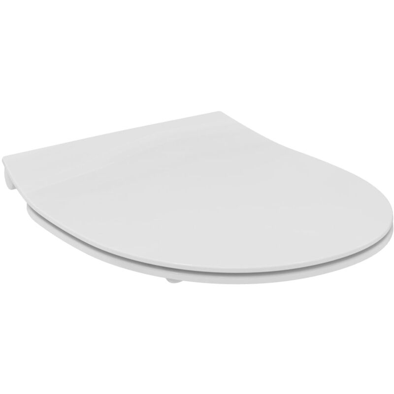 foto del prodotto universal, tavoletta wc curva universale sottile, copriwater arrotondato con chiusura rallentata, antibatterico, sgancio rapido, urea, bianco ideal