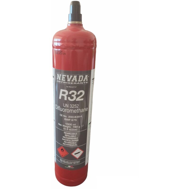 foto del prodotto universale bomboletta freon gas refrigerante climatizzatore r32 800gr 1lt made in italy