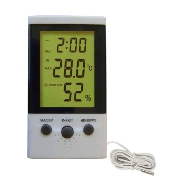 foto del prodotto universale dt 2 termometro igrometro con doppia sonda 2mt temperatura doppia umidita 