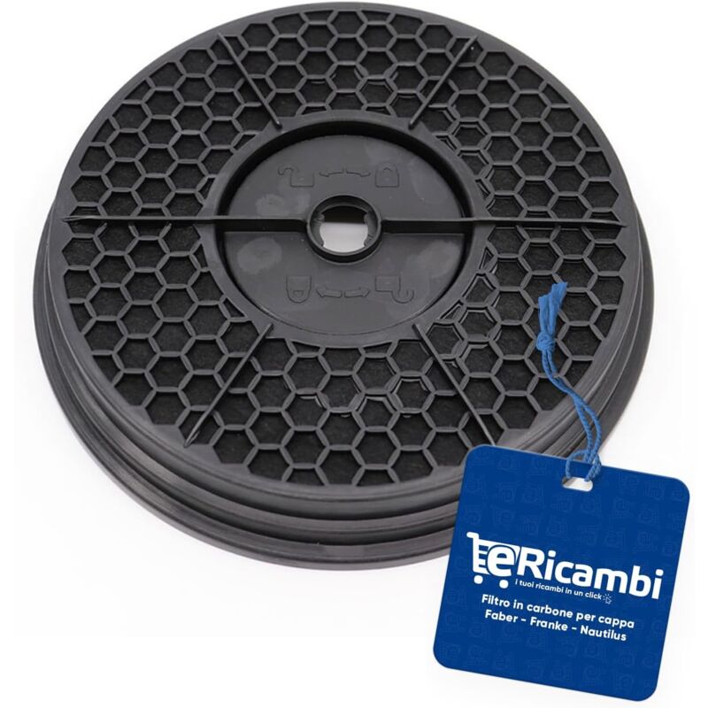 foto del prodotto universale filtro ai carboni attivi per cappa faber franke smeg rex nautilus, kit f24 c.a dimensioni diametro 21.2x3.4 cm tch04 741