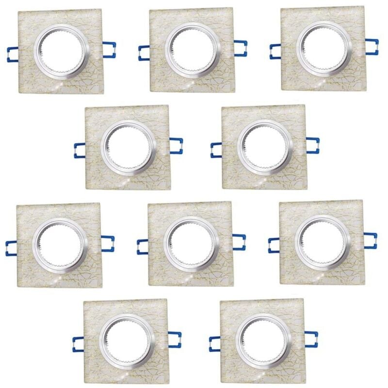 foto del prodotto universo 10 porta faretto da incasso supporto quadrato portafaretti vetro color oro p16