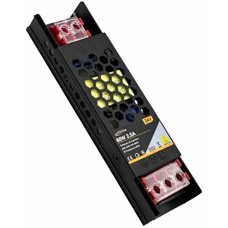 foto del prodotto universo alimentatore slim stabilizzato 24v 60 w trasformatore 2.5 mha per telecamera led