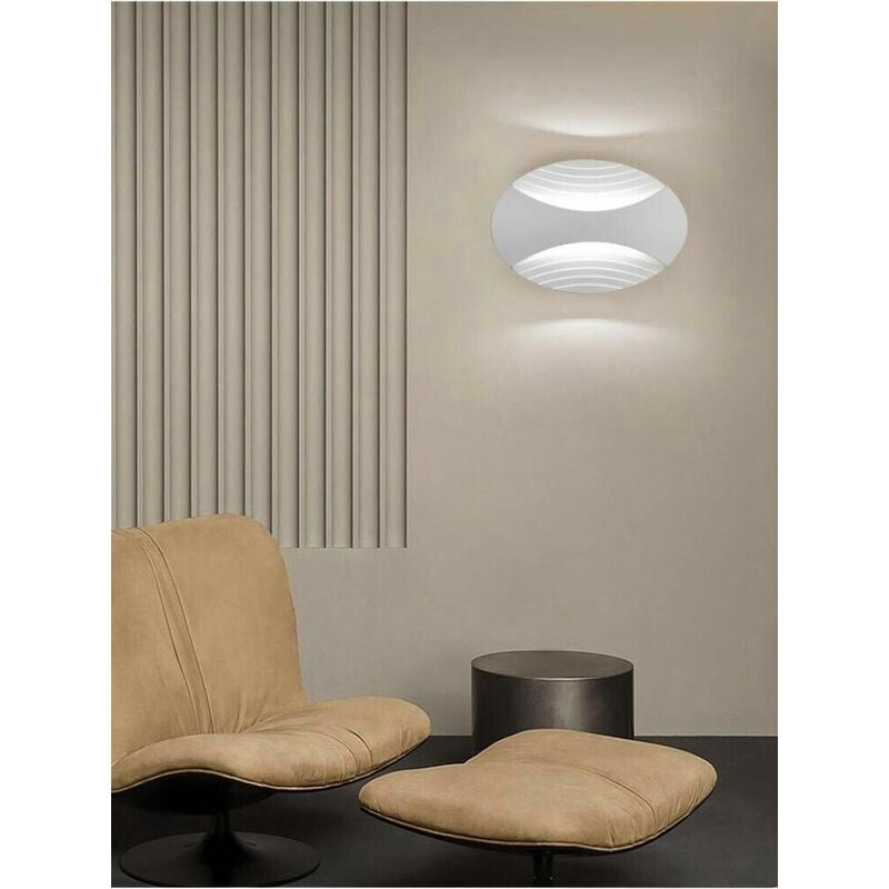 foto del prodotto universo applique led 6 watt da parete 3 tonalit luce bianca calda naturale aq15 bianco