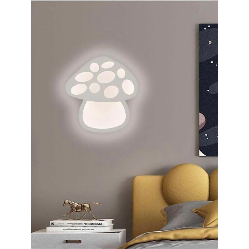 foto del prodotto universo applique led luce bianca calda naturale lampada da parete a forma di fungo