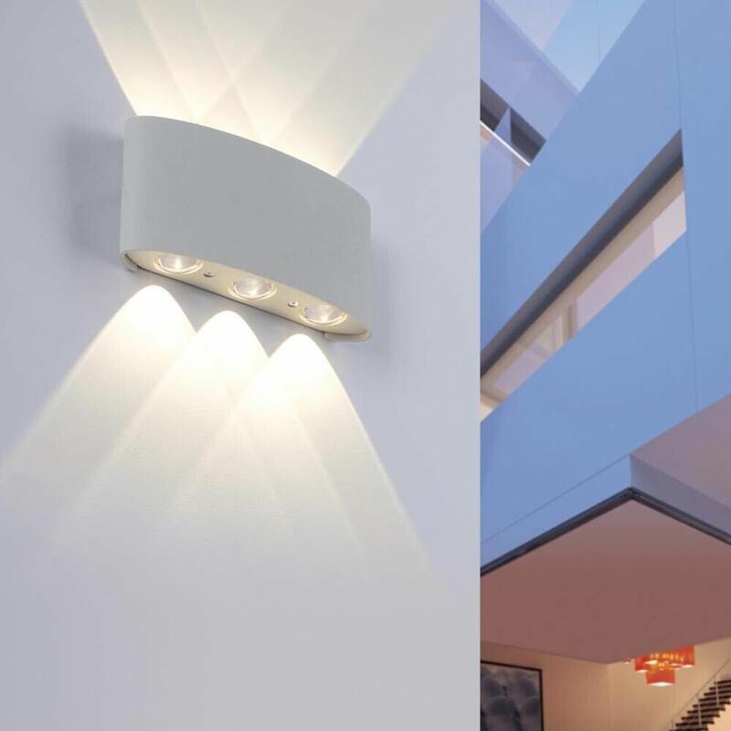 foto del prodotto universo applique led luce naturale faretto 16 w lampada da parete 6 cob ip65 es68gn