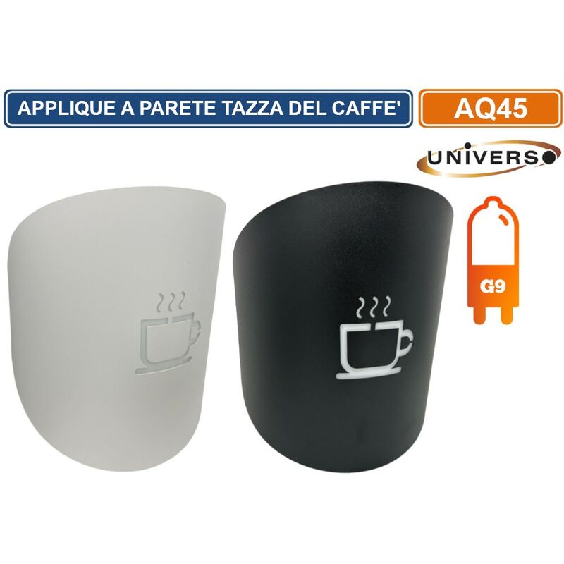 foto del prodotto universo applique portalampada a parete attacco g9 raffigurazione tazza del caff illuminazione casa caffetteria bar colore nero