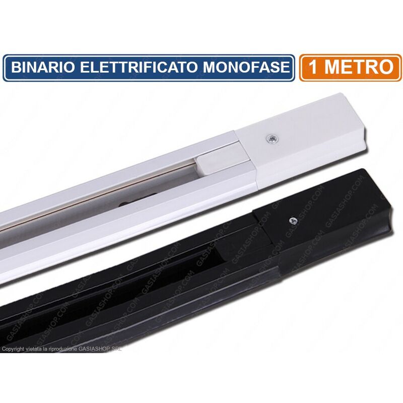 foto del prodotto universo binario elettrificato monofase innesto a scorrimento 1 metro per lampade led colore bianco