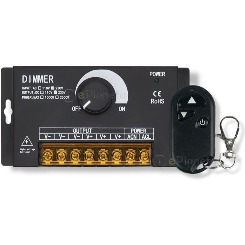 foto del prodotto universo dimmer controller per strip led 220v con telecomando regolazione luce luminosit a distanza