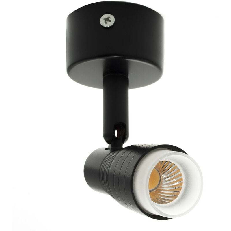 foto del prodotto universo faretto proiettore led 3w spot orientabile nero luce vetrina soffitto negozio naturale 4000k