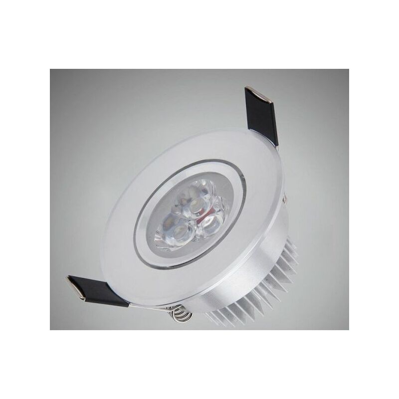 foto del prodotto universo - faro faretto 3 led 3w incasso rotondo orientabile alluminio silver luce calda 3000k 220v p-55-c