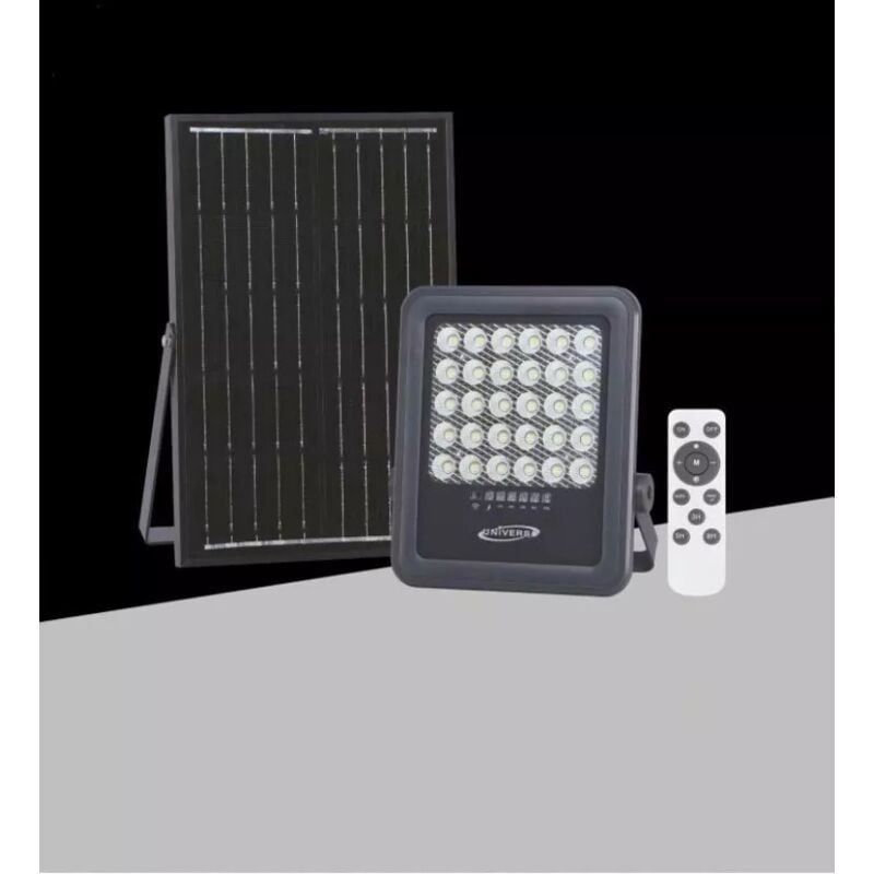 foto del prodotto universo faro led con pannello solare 100 watt luce naturale 4000k telecomando