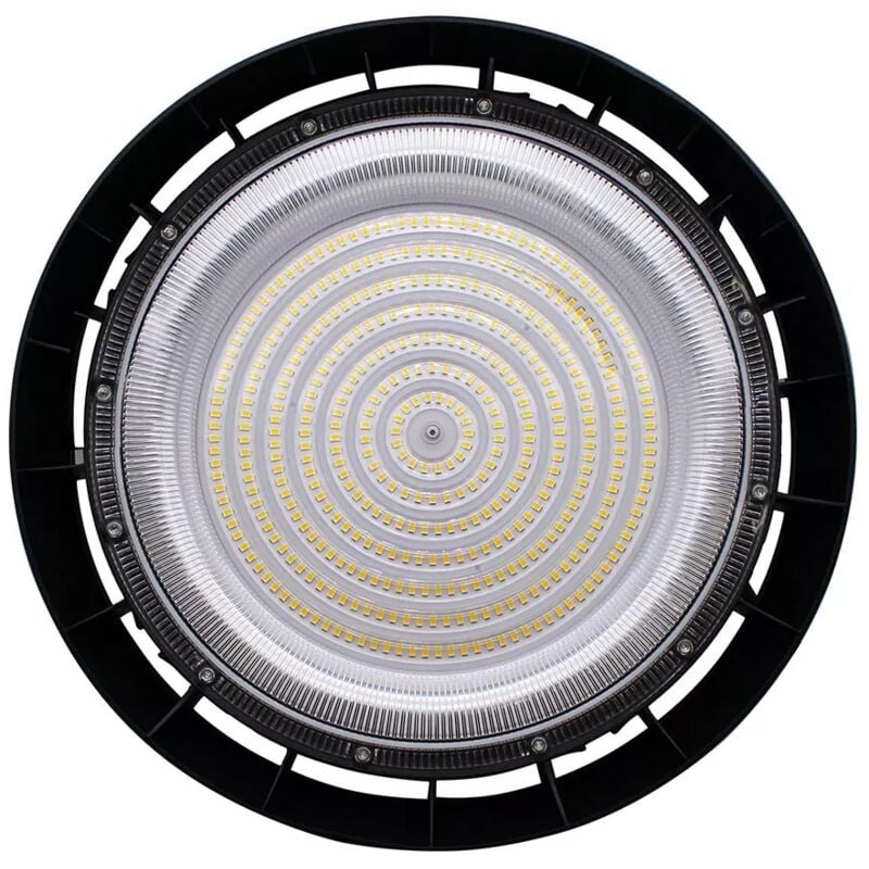 foto del prodotto universo faro led lampada industriale 200 w luce bianca disco rotondo ufo esterno ip65 he