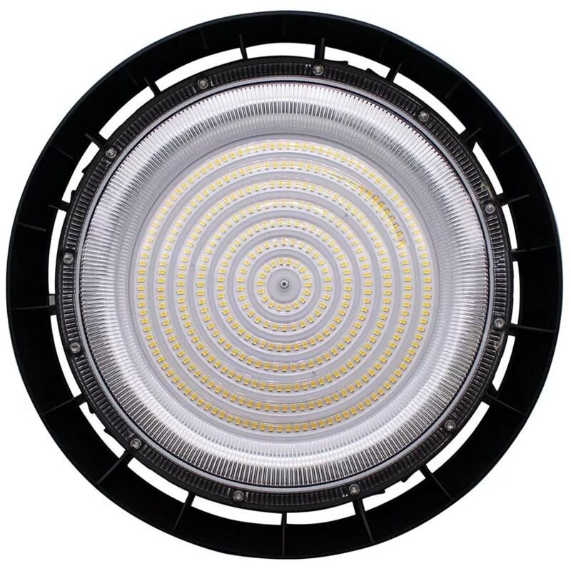 foto del prodotto universo faro led lampada industriale 200 w luce naturale disco rotondo ufo ip65 he