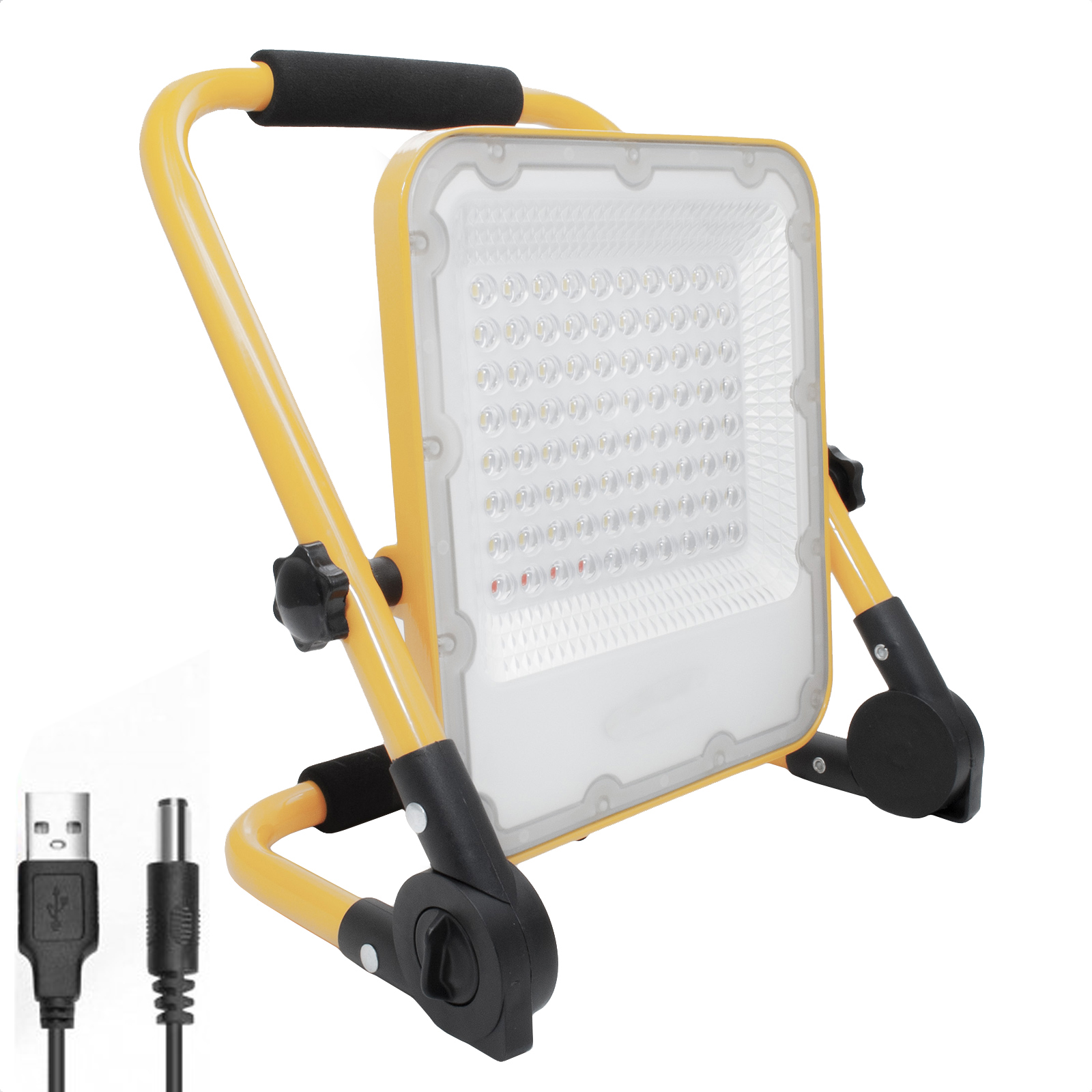 foto del prodotto universo faro led slim smd 50w ricaricabile e portatile con maniglia e staffa da esterno ip65 6500k colore luce bianco freddo