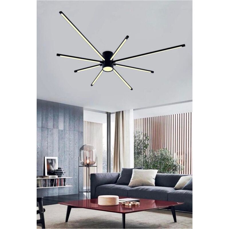 foto del prodotto universo lampadario da soffitto plafoniera led luce naturale 42 watt moderno nero