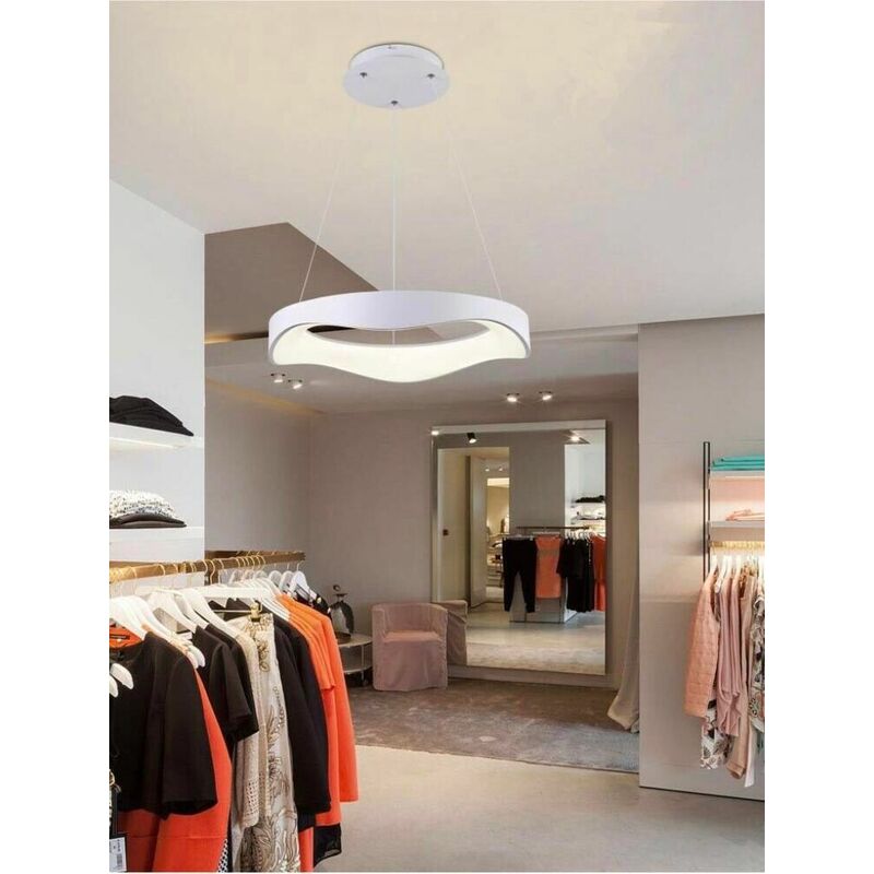 foto del prodotto universo lampadario plafoniera led a onda 38 w 3 colorazioni luce bianca calda naturale