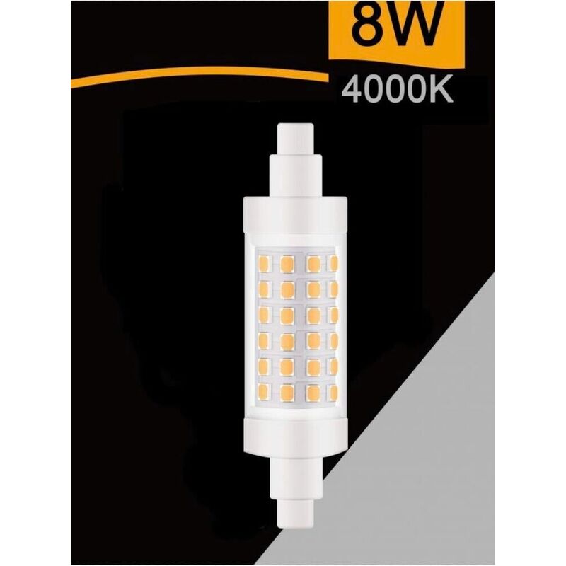 foto del prodotto universo lampadina led luce naturale attacco r7s 8 watt lampada ricambio per faro 4000k