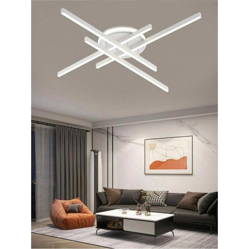 foto del prodotto universo plafoniera lampadario 45 watt led luce calda 3000k stile moderno bianco pn21bc