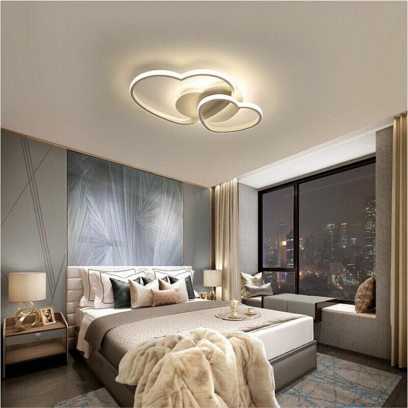 foto del prodotto universo plafoniera led 3 cuori lampadario 25 w luce calda bianca naturale stile moderno