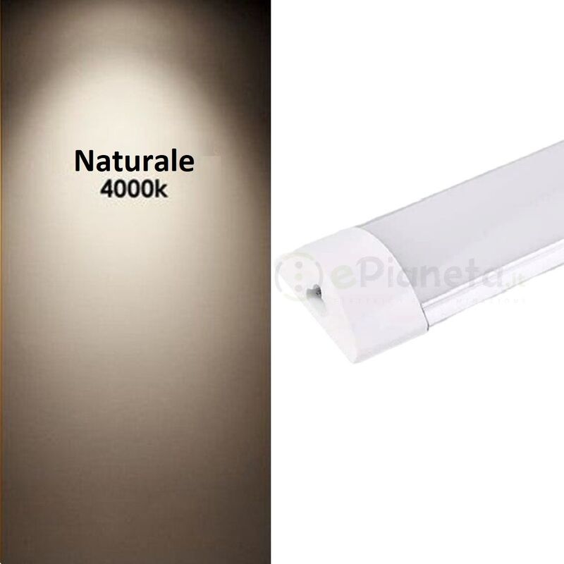foto del prodotto universo plafoniera led 30w 60cm collegabile in serie barra prolungabile lineare sottopensile rettangolare luce bianco naturale naturale