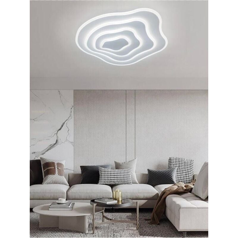 foto del prodotto universo plafoniera led effetto onda 59 watt lampadario da soffitto luce bianca pn28bf