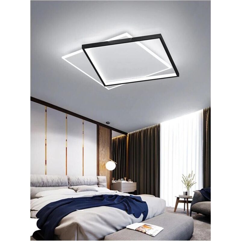 foto del prodotto universo plafoniera led luce bianca calda naturale lampada quadrato da soffitto 36 watt