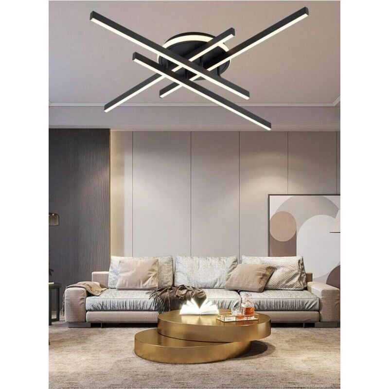 foto del prodotto universo plafoniera led luce calda 3000k lampadario 45 watt moderno nero pn21nc