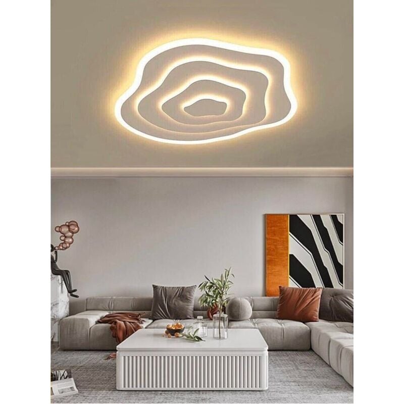 foto del prodotto universo plafoniera led luce calda 59 w lampadario a soffitto moderno effetto onda pn28bc