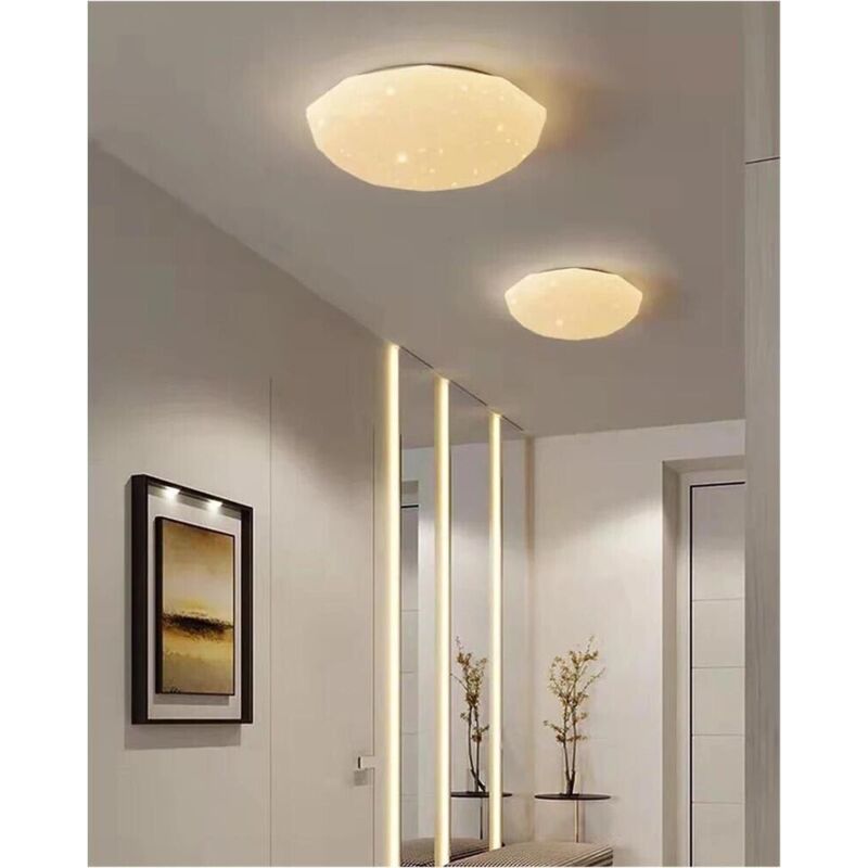 foto del prodotto universo plafoniera led luce calda lampadario da soffitto effetto brillantini 36 w c0236c
