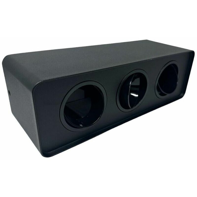foto del prodotto universo porta faretto triplo supporto orientabile montaggio da soffitto nero p343n
