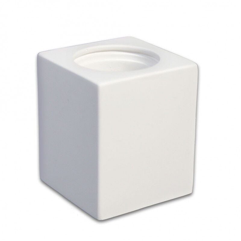 foto del prodotto universo portafaretto a cubo in gesso a soffitto verniciabile supporto faretti gu10