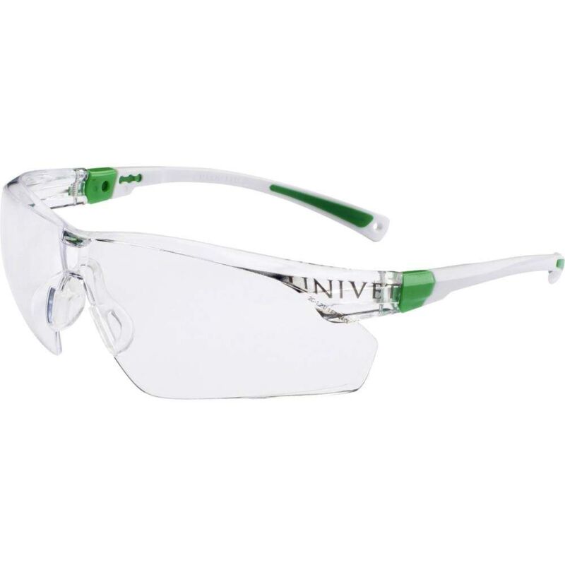 foto del prodotto univet 506up 506u 03 00 occhiali di protezione antiappannante, incl. protezione raggi uv bianco, verde en 166 din 166