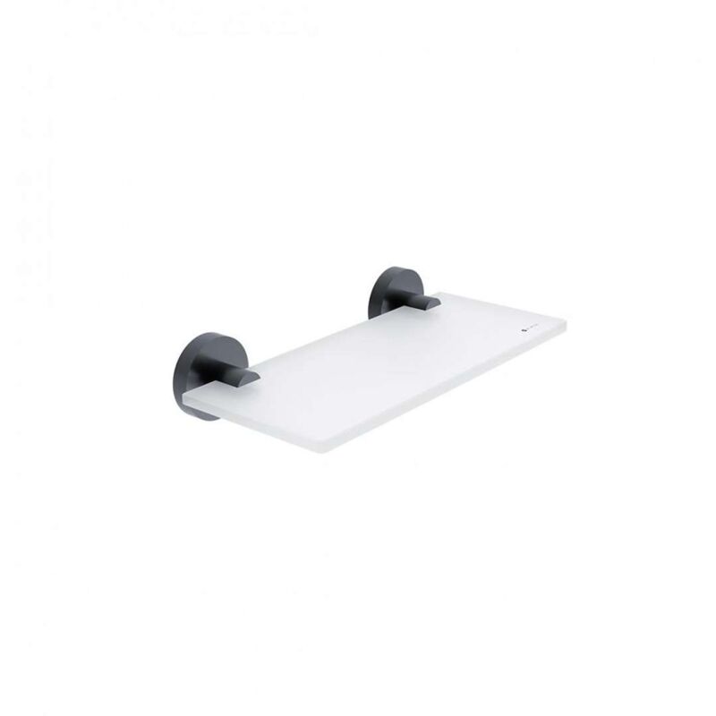 foto del prodotto unix mensola, lunghezza 20 cm, vetro satinato nero opaco unc 13091b 20 90 nimco