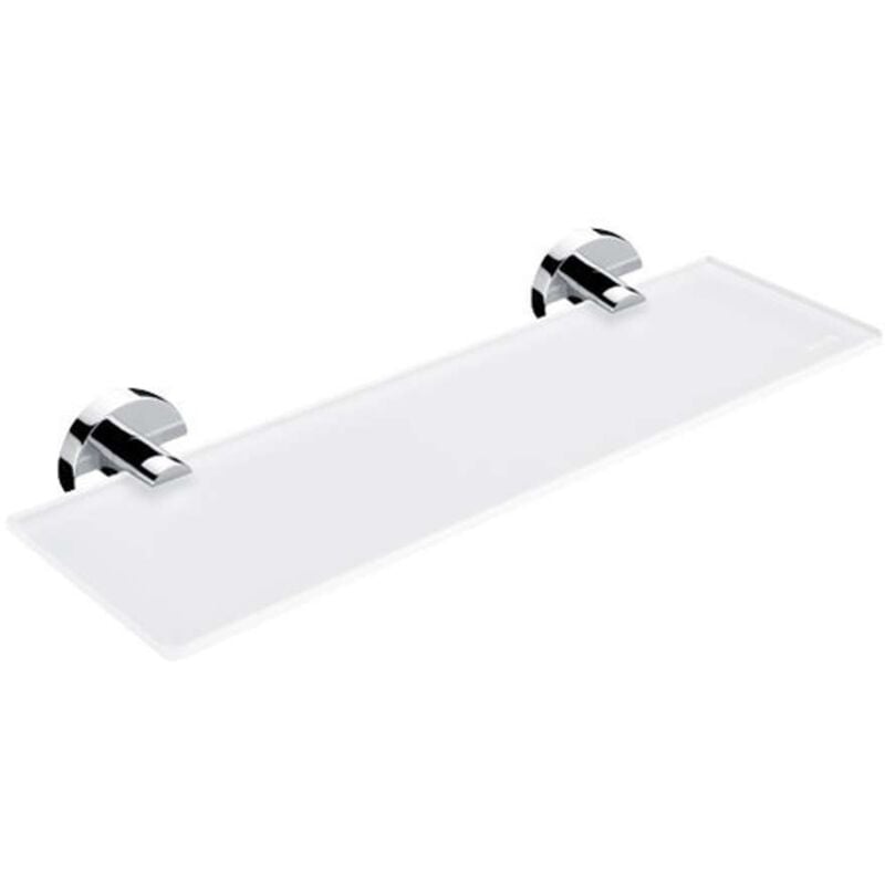 foto del prodotto unix mensola, lunghezza 40 cm, vetro satinato cromo un 13091b 40 26 nimco
