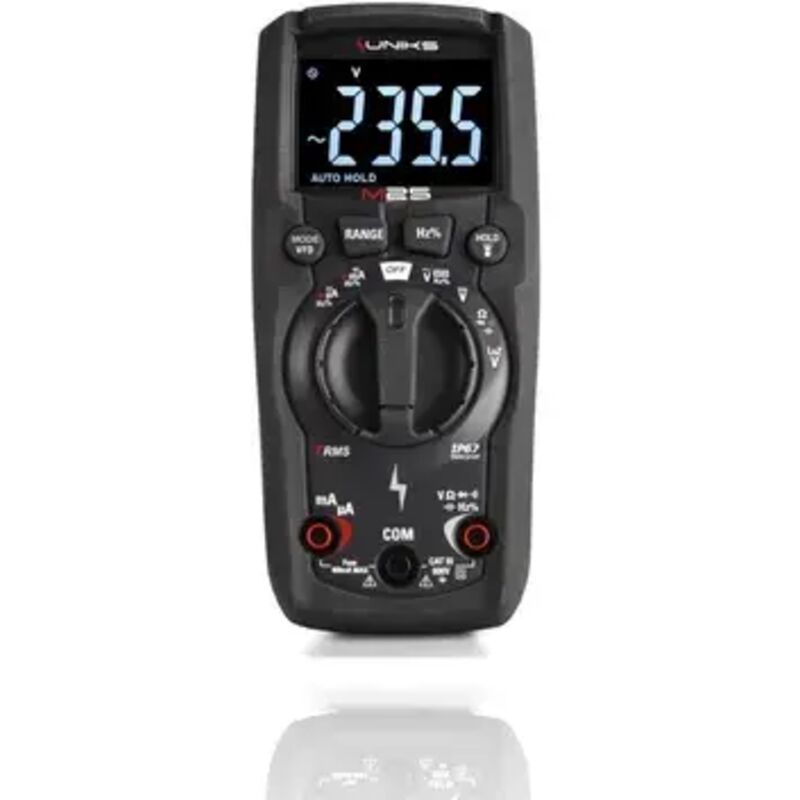 foto del prodotto unkm25 multimetro in autorange e trms, iec en 61010 1 cat iii 600v, ip67 uniks