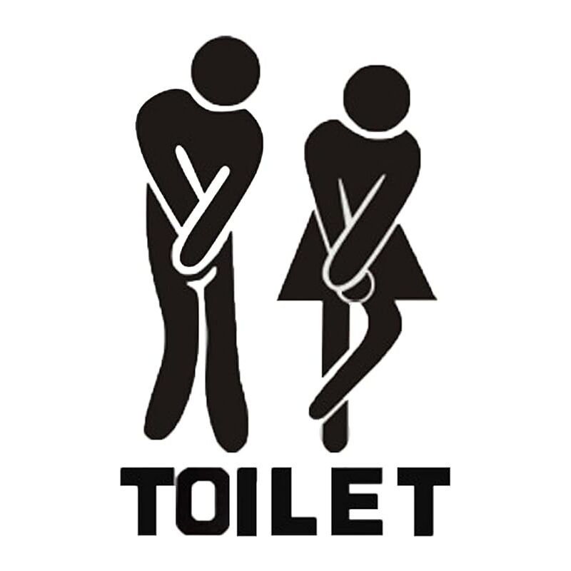foto del prodotto uomo donna bagno toilette bagno wc segnaletica fai da te adesivi rimovibili per porte del bagno decorazione da parete per bagno bagno wc adesivo per