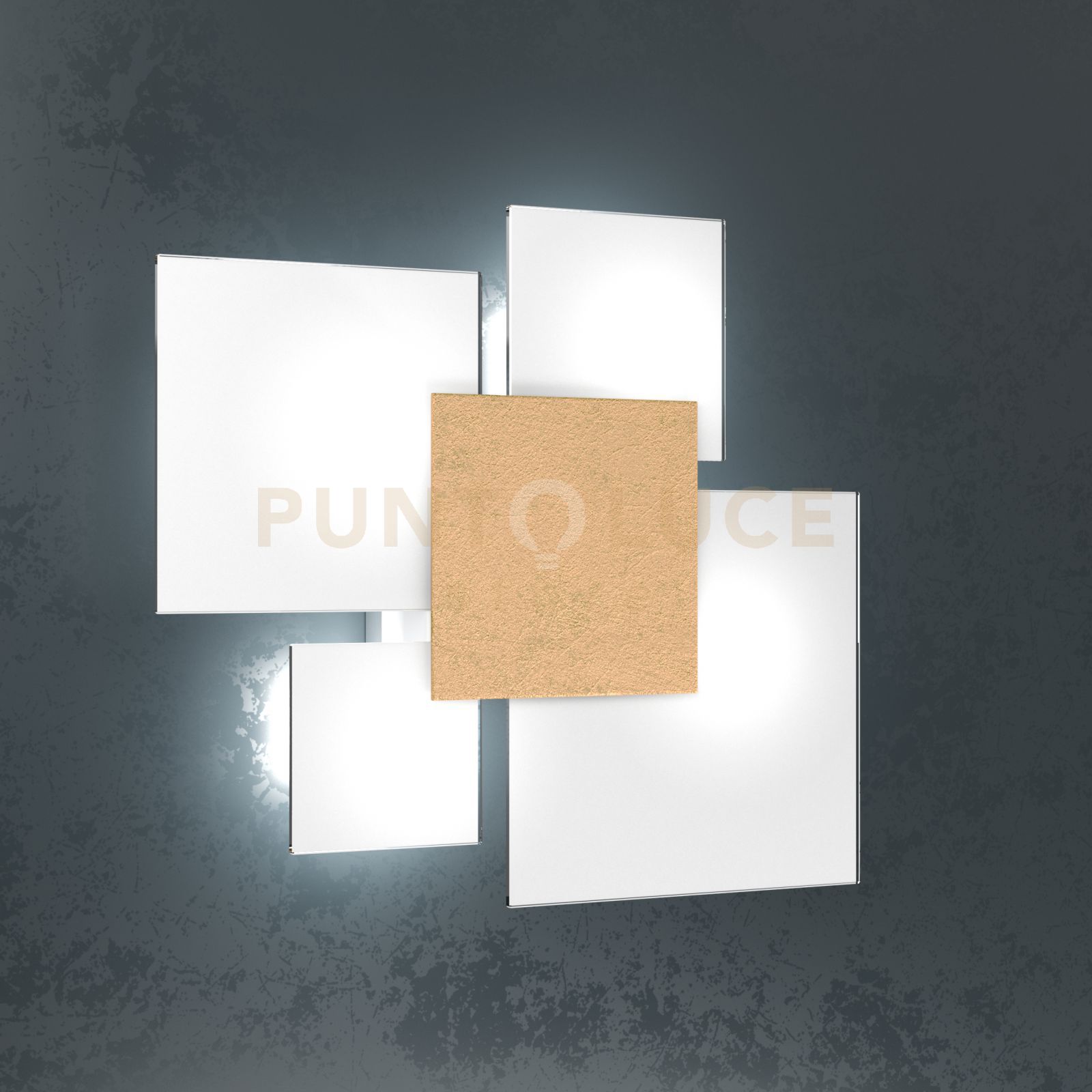 foto del prodotto upgrade 45 applique plafoniera 4 luci foglia oro 1148 45 fo