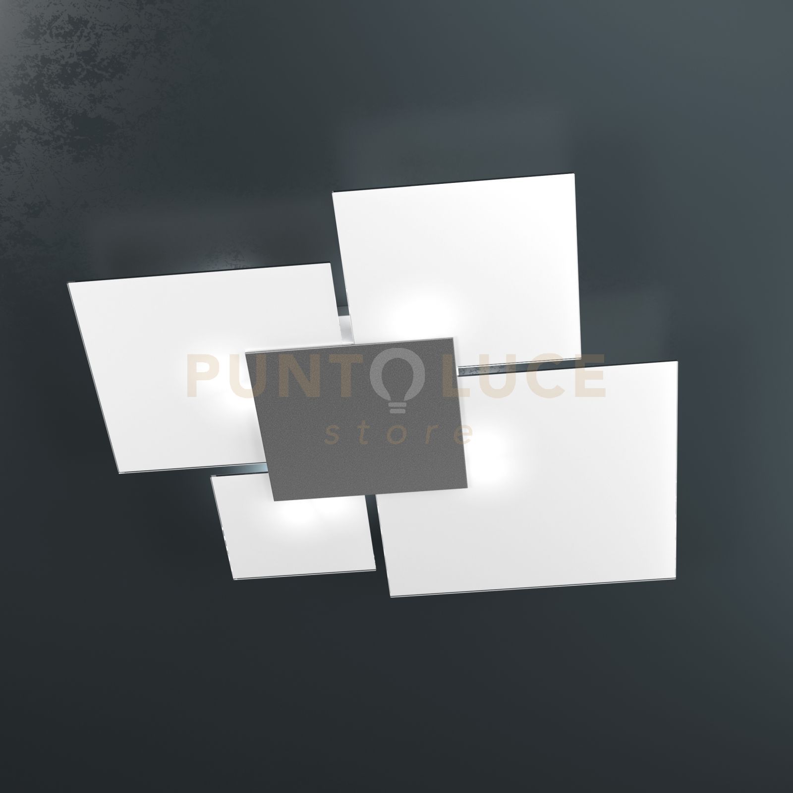 foto del prodotto upgrade 90 applique plafoniera 4 luci grigio antracite 1148 90 ga