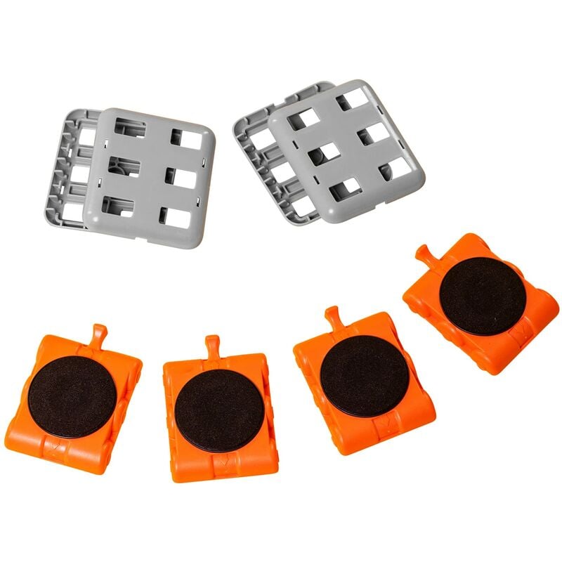 foto del prodotto upp sistema di scorrimento per mobili, gooloo, 8 pezzi set aggiuntivo con trolley incluso moquette antiscivolo sistema professionale per il