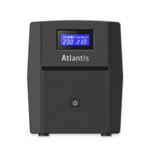 foto del prodotto ups atlantis a03-hp2003 1500va 900w sinewave line interactive 2x12v-9ah display lcd e led stato ups usb-hid 3xiec 2xschuko