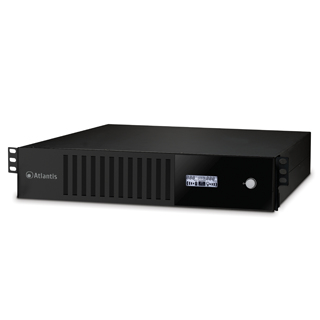 foto del prodotto ups atlantis a03 hp3001 rc 3000va 1800w server rack 2u sinewave line interactive con avr boost e buck lcd 8 iec sw contr. incl