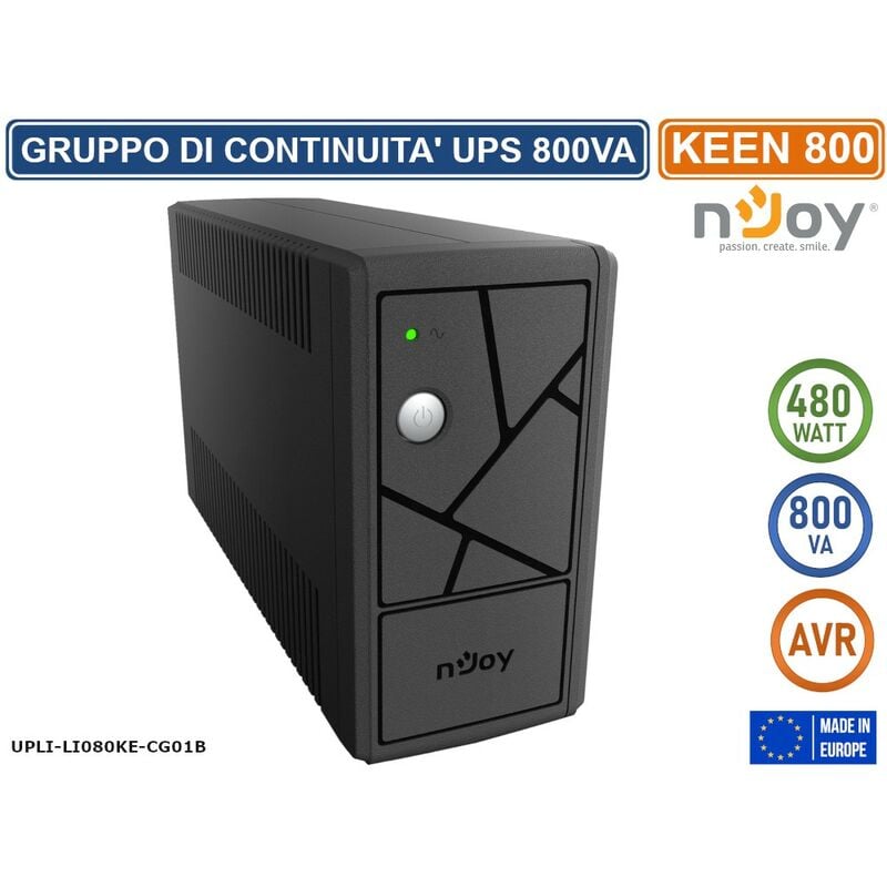 foto del prodotto ups gruppo di continuita keen800 480 watt 800va avr 2 prese schuko