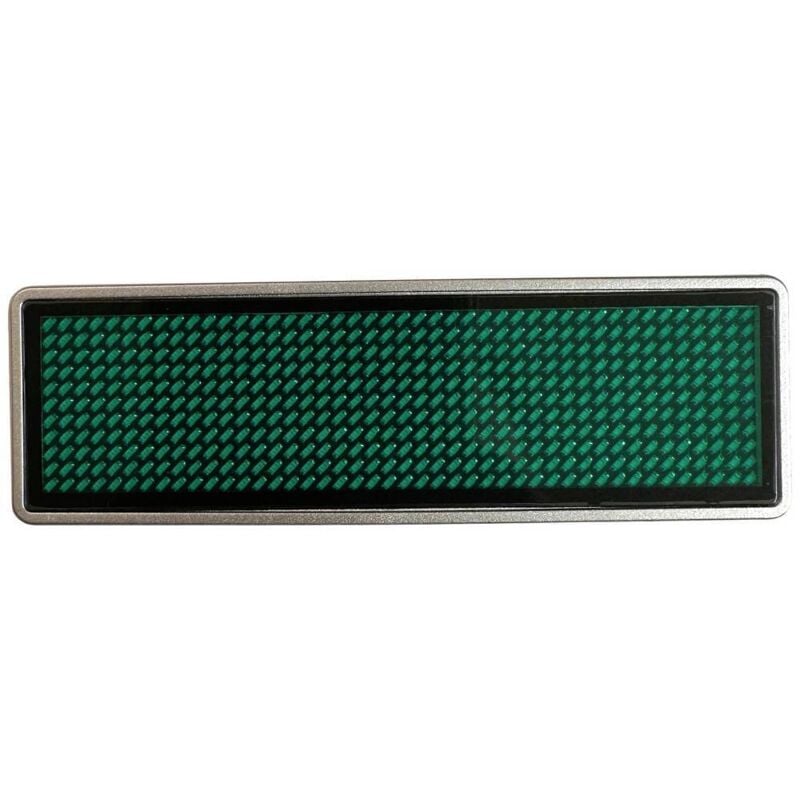 foto del prodotto upscreen targhetta nome led verde 44 x 11 pixel l x a x p 93 x 30 x 6 mm 125907