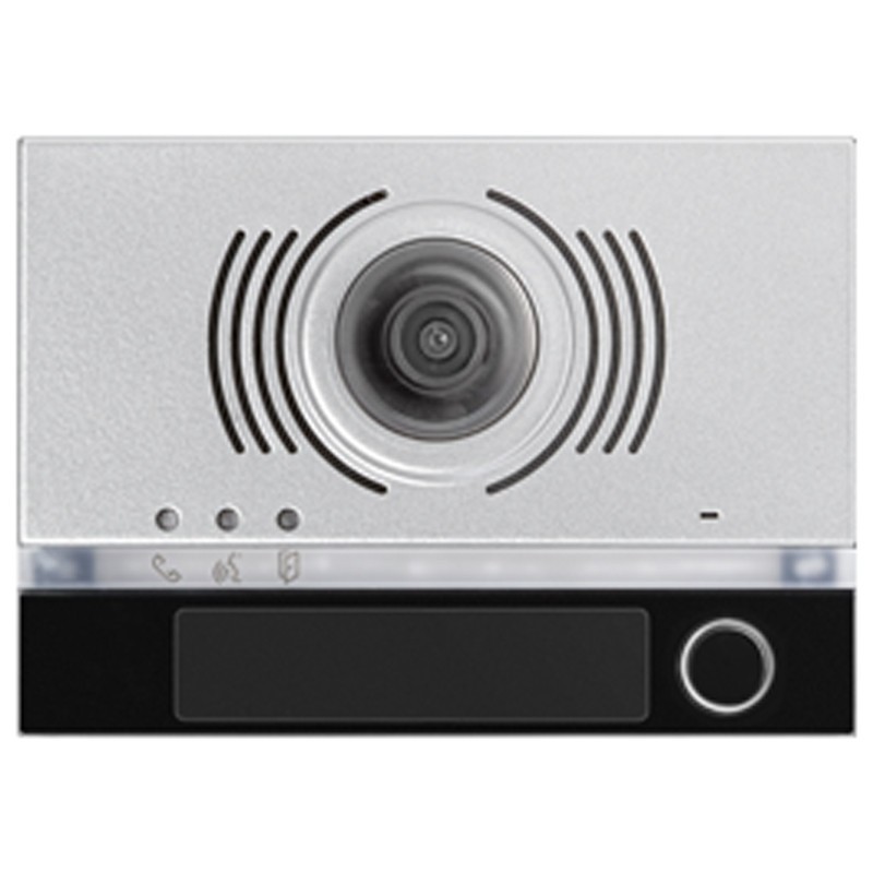 foto del prodotto urmet frontalino alpha per modulo audio video con tasto nero 1168 141