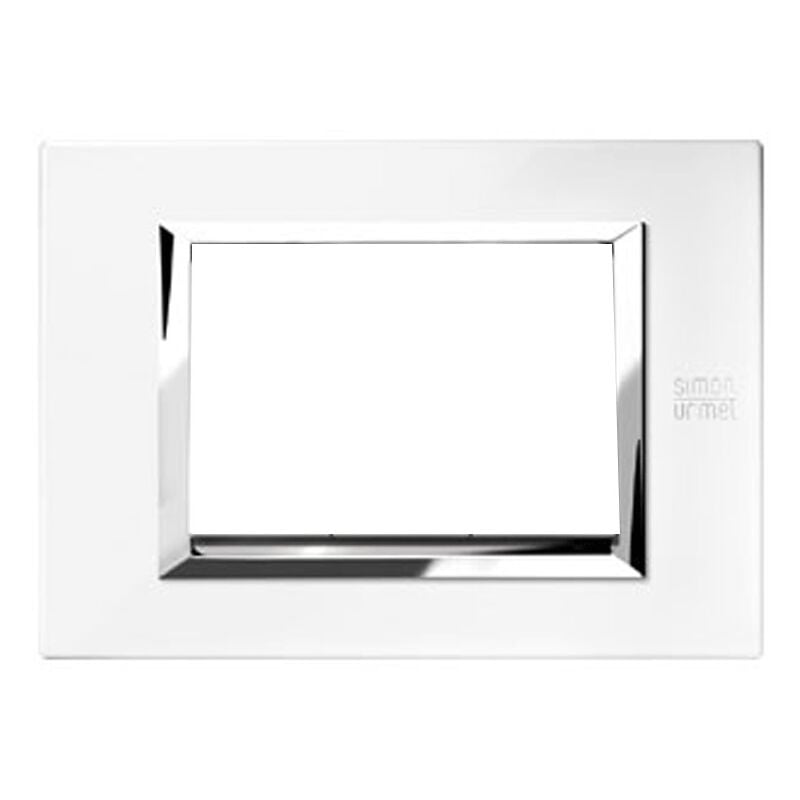 foto del prodotto urmet simon nea placca 3 moduli bianco perla 13903.bp