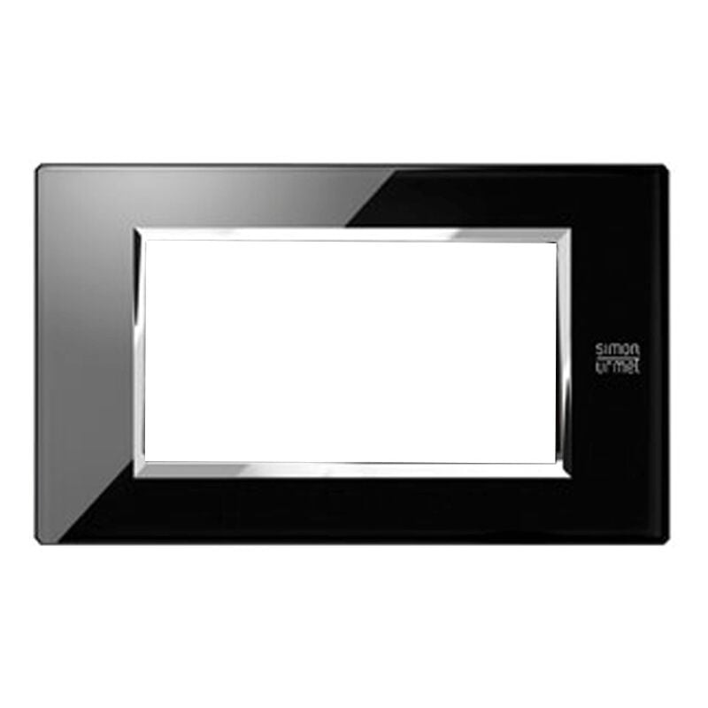 foto del prodotto urmet simon nea placca 4 moduli nero lava 13004.nr