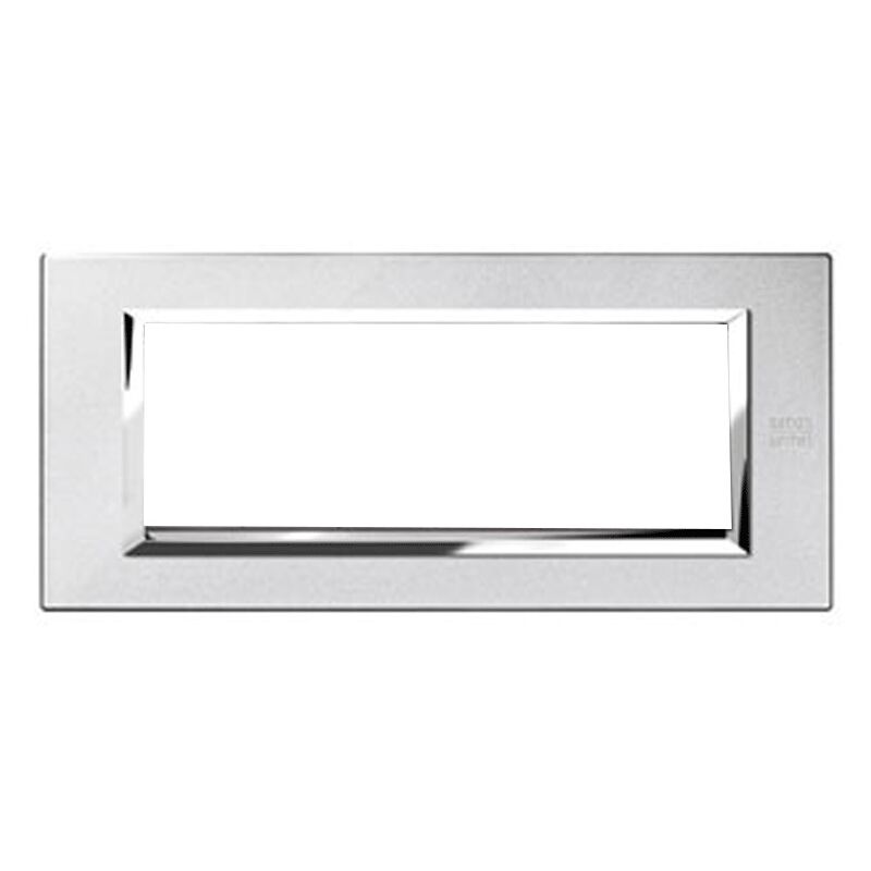 foto del prodotto urmet simon nea placca 6 moduli argento mercurio 13906.am